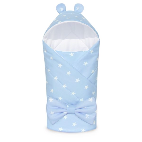 Конверт-одеяло для новорожденных Зима Звездный мишка голубой