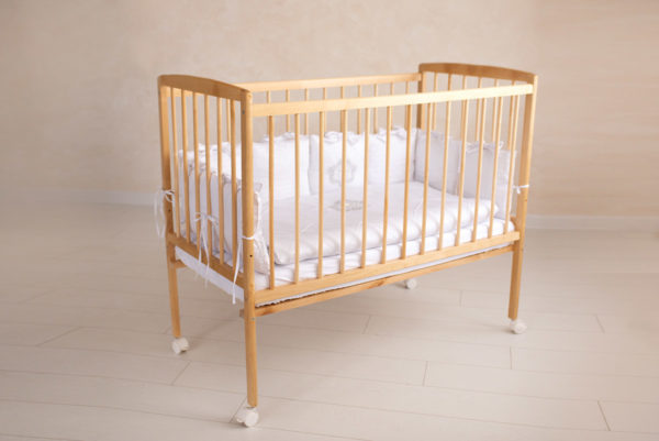 Кроватка детская GOLDEN BABY колесо-качалка - Натуральный