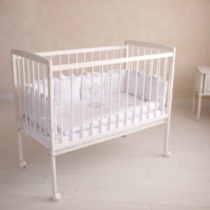 Кроватка детская GOLDEN BABY колесо-качалка - Белый